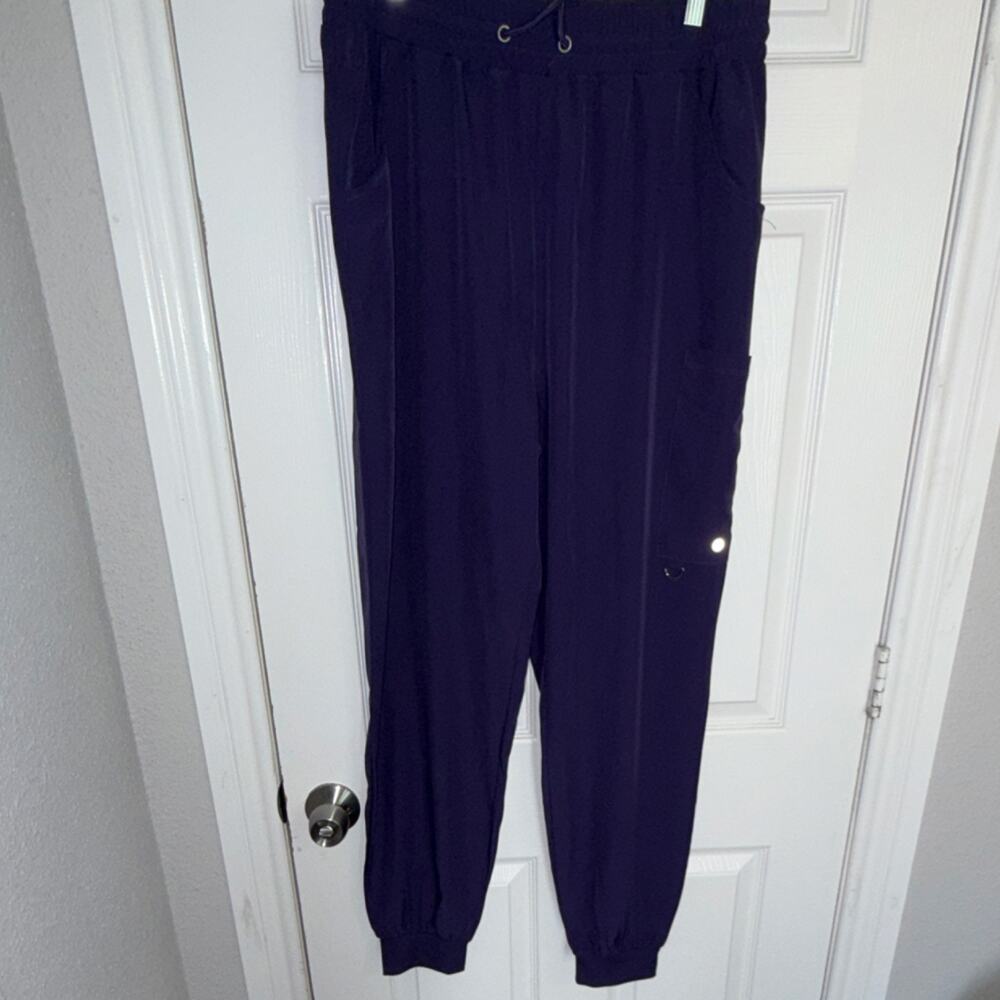 Centro Purple XL Medical Scrub Pants 96% Polyester 4% Spandex Unisex